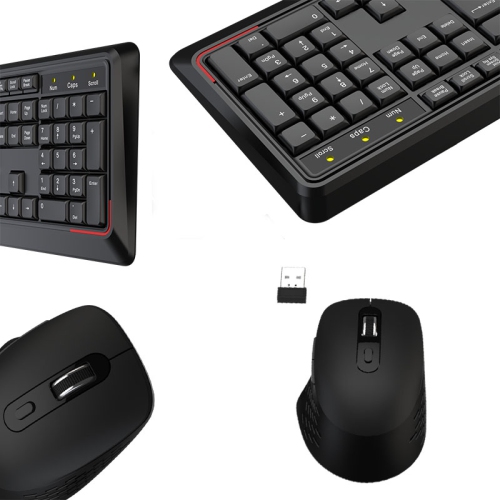 Ensemble clavier et souris sans fil 2,4 GHz KB3090CM de Speedex pour ordinateur de bureau_Noir