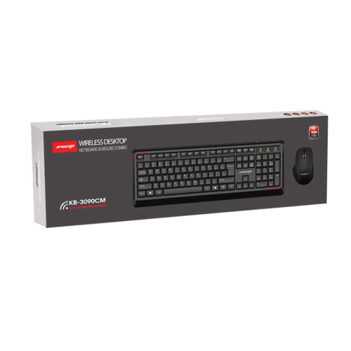 Ensemble clavier et souris sans fil 2,4 GHz KB3090CM de Speedex pour ordinateur de bureau_Noir