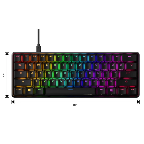 HyperX Alloy Origins 60 - Mechanical Gaming Keyboard, Linear HyperX Red Switch