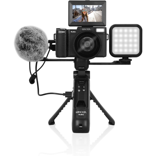 Minolta MND60V 64 MP Autofocus / 4K60FPS Ultra HD VLOG Camera Kit Bundle