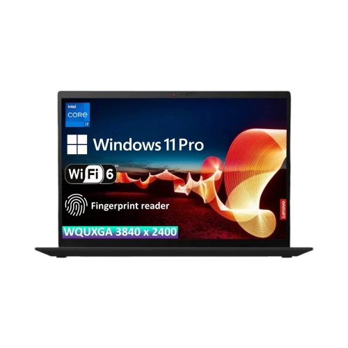 Refurbished - Lenovo ThinkPad X1 Carbon Gen 9, Business Laptop, Intel Core i7-1185G7, 16GB RAM, 512GB SSD, 14in WQUXGA, Wi-Fi 6, Fingerprint Reader,