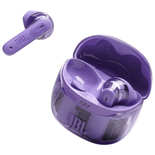 Écouteurs boutons 100 % sans fil à suppression du bruit Tune Flex 2 édition Ghost de JBL - Violet fantôme