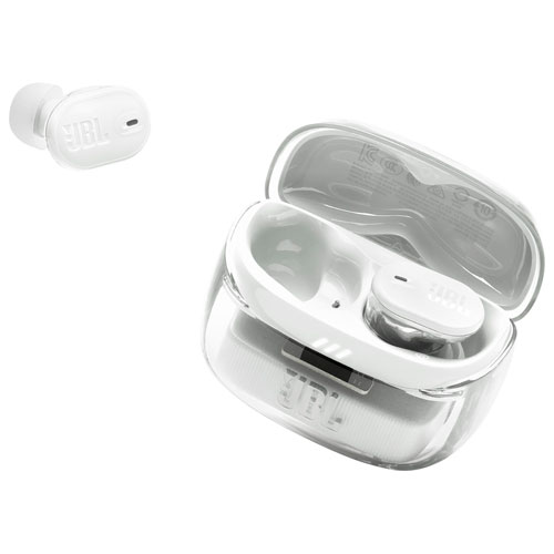 Écouteurs boutons 100 % sans fil à suppression du bruit Tune Buds 2 édition Ghost de JBL - Blanc fantôme