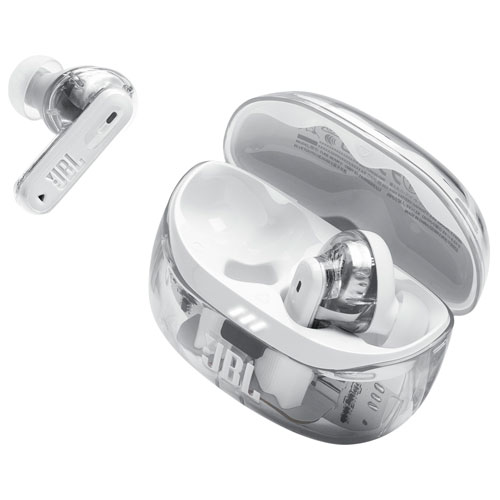 JBL Tune Beam 2 Ghost Edition In-Ear Noise Cancelling True Wireless Earbuds - Ghost White
