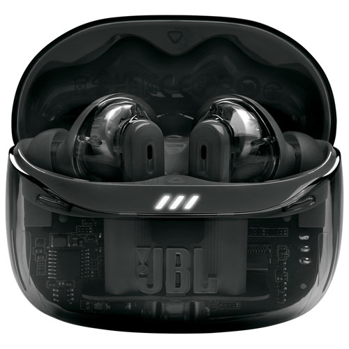 Écouteurs boutons 100 % sans fil à suppression du bruit Tune Beam 2 édition Ghost de JBL - Noir fantôme