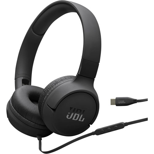 Casque d'écoute à connecteur USB-C Tune 520C de JBL - Noir