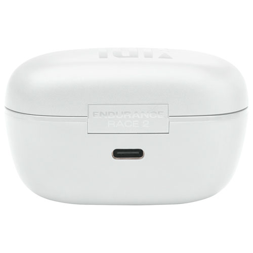 Écouteurs boutons 100 % sans fil à suppression du bruit Endurance Race 2 de JBL - Blanc