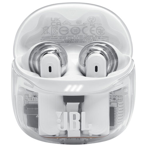 Écouteurs boutons 100 % sans fil à suppression du bruit Tune Flex 2 édition Ghost de JBL - Blanc fantôme