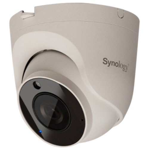 Caméra de surveillance 4K 5 Mpx intérieure/extérieure Wi-Fi avec fil à intelligence artificielle de Synology (TC500) - Blanc