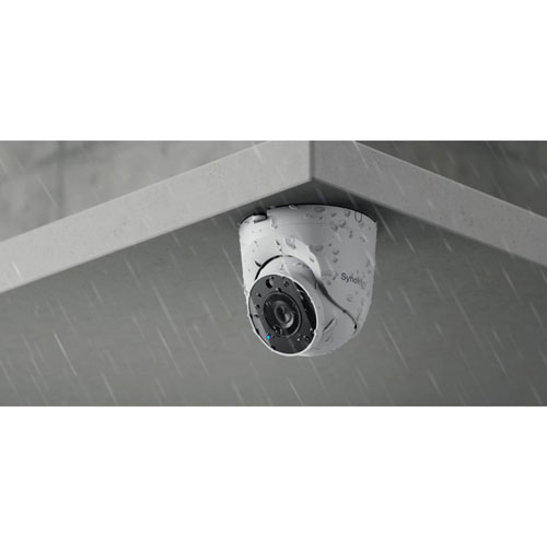 Caméra de surveillance 4K 5 Mpx intérieure/extérieure Wi-Fi avec fil à intelligence artificielle de Synology (TC500) - Blanc