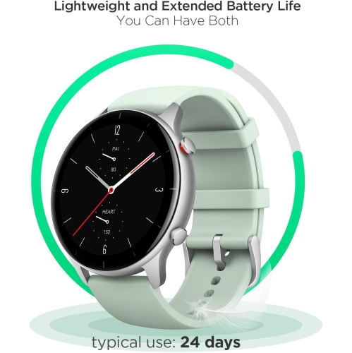 Amazfit GTR 2E in Green Smartwatch with 24H Heart Rate Monitor, Sleep, Stress and SpO2 Monitor, Activity Tracker Sports Watch with 90 Sports Modes,