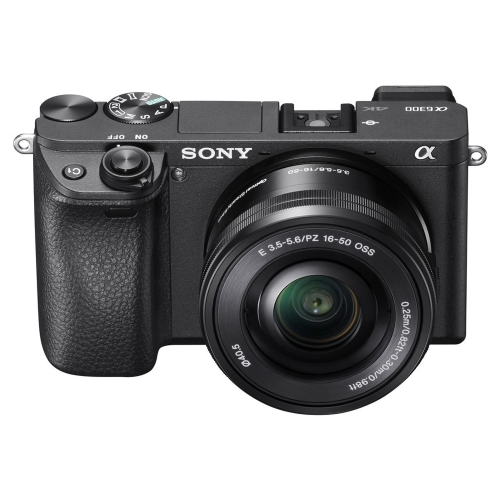Open Box - Sony Alpha a6300 Mirrorless Camera with 16-50mm Lens Black ILCE6300L/B with Soft Bag, 64GB Memory Card, Card Reader, and More