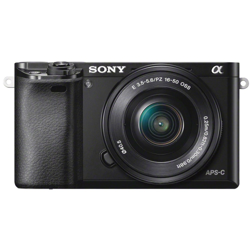 Open Box - Sony Alpha a6000 Mirrorless Camera with 16-50mm Lens Black with Sony FE 85mm Lens, Soft Bag, Additional Battery, 64GB Card