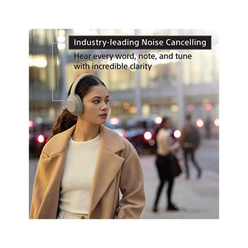 Open Box - Sony WH-1000XM4 Wireless Industry Leading Noise Canceling Overhead Headphones with Mic for Phone-Call and Alexa Voice Control, Black