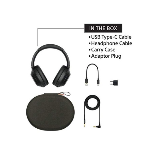 Open Box - Sony WH-1000XM4 Wireless Industry Leading Noise Canceling Overhead Headphones with Mic for Phone-Call and Alexa Voice Control, Black