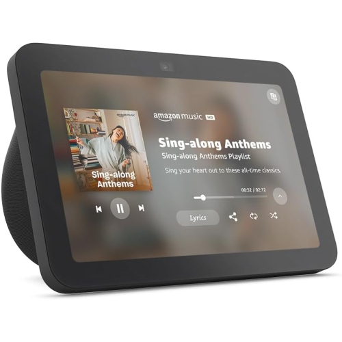 Écran intelligent Echo Show 8 de 8 po avec Alexa - Anthracite + trousse de nettoyage d'écran