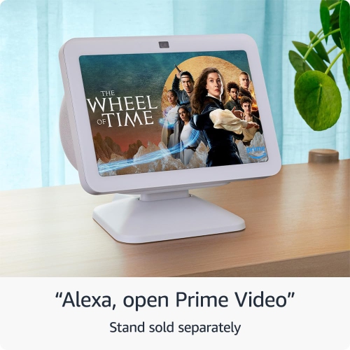 Écran intelligent Echo Show 8 de 8 po avec Alexa - Blanc glacier + trousse de nettoyage d'écran