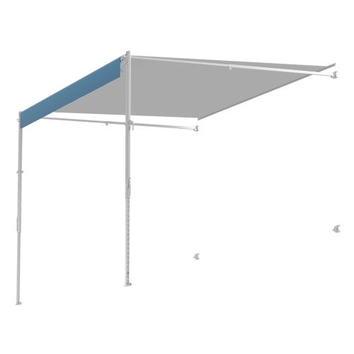 VEVOR 18' Manual RV Awning Complete Kit, Retractable Awning with Aluminum Alloy Frame, Outdoor Trailer Awning, Fit for Most RVs(Blue Fade)