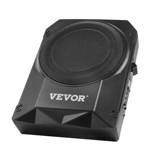 VEVOR 10" 400W Underseat Car Subwoofer, Slim Powered Car Subwoofers Under the Seat, Low Profile Audio Sub Built-in Amplifier, High/Low Level Input &