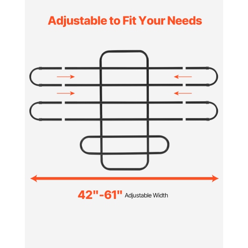 VEVOR Dog Car Barrier, Adjustable Universal-Fit Vehicle Pet Barrier for Cars, Trucks, SUVs, Moves with Your Vehicle, Tilt Slide Recline, Easy Install