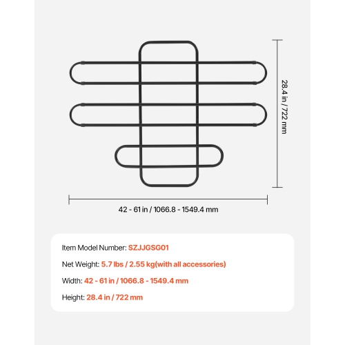 VEVOR Dog Car Barrier, Adjustable Universal-Fit Vehicle Pet Barrier for Cars, Trucks, SUVs, Moves with Your Vehicle, Tilt Slide Recline, Easy Install