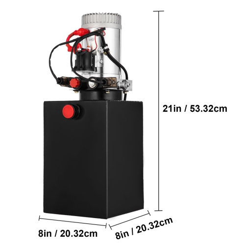 VEVOR 12V Hydraulic Pump Double Acting Hydraulic Power Unit DC Dump Trailer Pump 3200PSI Hydraulic Power Unit for Dump Trailer Car Lifting