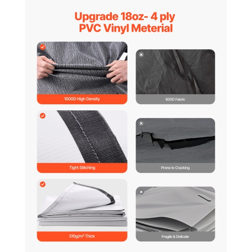 VEVOR 18' Motorized RV Awning Complete Kit, Retractable Awning with Aluminum Alloy Frame, Outdoor Trailer Awning, Fit for Most RVs(Black Fade)