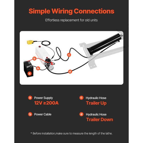 VEVOR 22,000 lb/10 T Hydraulic Dump Lift Kit, Dump Trailer Hydraulic Scissor Hoist Kit Standard Kit, Hydraulic Dump Bed Kit with 12V Hydraulic Pump