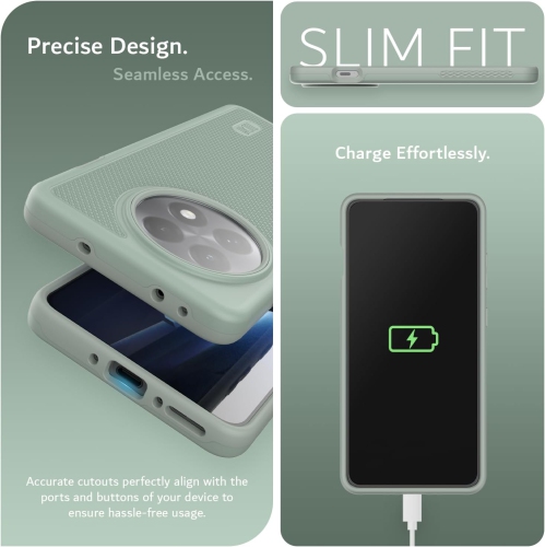 TUDIA MergeGrip OnePlus 13R Case 5G 2025 Military Grade Cover - Green Lily