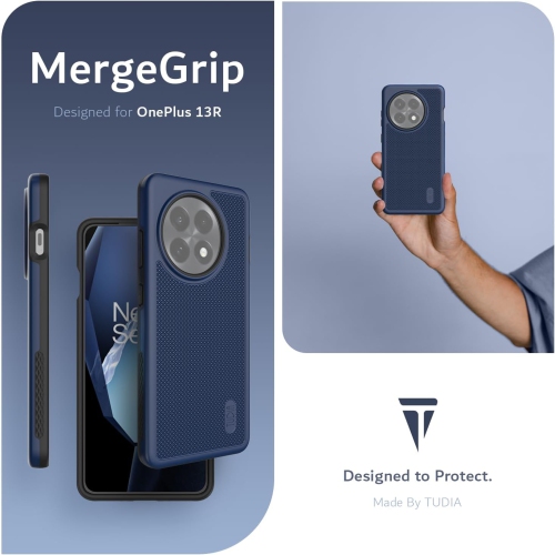 TUDIA MergeGrip OnePlus 13R Case 5G 2025 Military Grade Cover - Indigo Blue