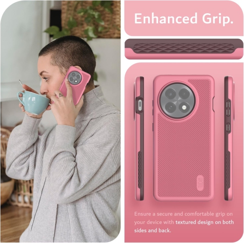 Étui MergeGrip OnePlus 13R 5G 2025 de qualité militaire de TUDIA - Rose fumé