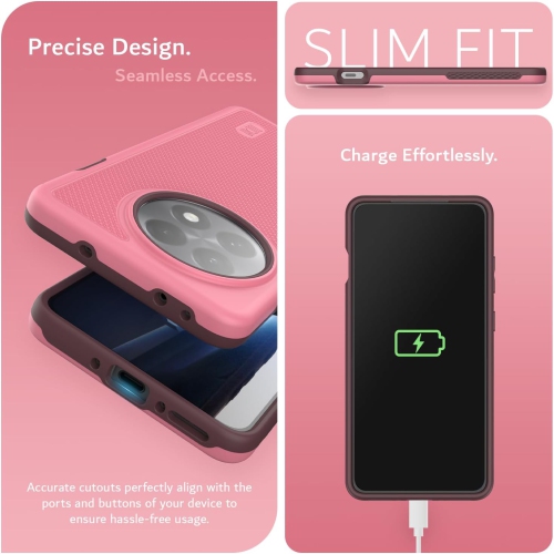 Étui MergeGrip OnePlus 13R 5G 2025 de qualité militaire de TUDIA - Rose fumé