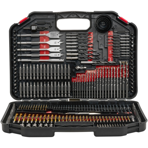 VEVOR 246 Pieces Drill Bit Set, Drill and Driver Bit Set, Screwdriver Bit Set Suitable for Wood Metal Cement Drilling and Screw Driving, Drill Bit