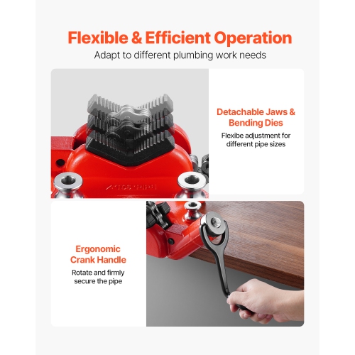 VEVOR 28" Heavy-Duty Pipe Chain Vise, 1/4" - 6" Pipe Capacity, Rugged Chain & Cast Iron Base, Industrial-Grade Pipe Clamping for Plumbing, Automotive