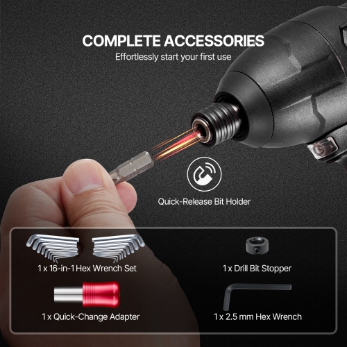 VEVOR 318 Pieces Drill Bit Set, Drill and Driver Bit Set, Screwdriver Bit Set Suitable for Wood Metal Cement Drilling and Screw Driving, Drill Bit