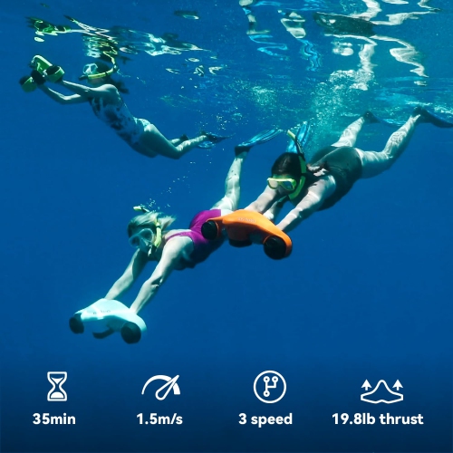 HYPER GOGO Underwater Scooter, Sea Scooter Dual Motors with Dual * 126wh Batteries for Kids/Adults, Water Scooter 40M Waterproof for Scuba Diving