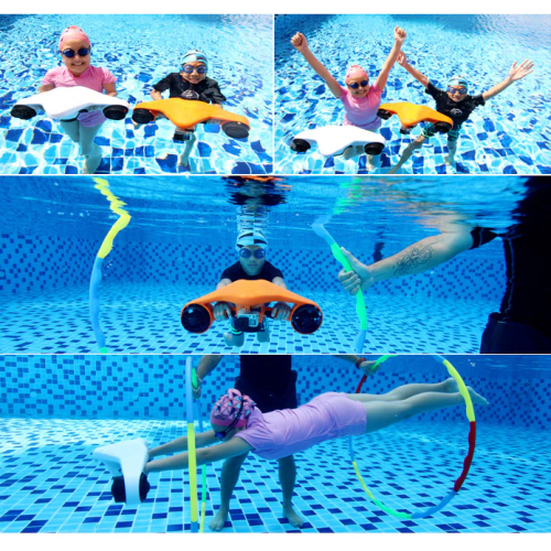 HYPER GOGO Underwater Scooter, Sea Scooter Dual Motors with Dual * 126wh Batteries for Kids/Adults, Water Scooter 40M Waterproof for Scuba Diving