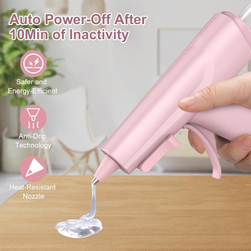 Cordless Glue Gun,Hot Glue Gun, 2600 mAh Glue Gun for School Classroom DIY Crafts, Home Repairs, and Gift Making
