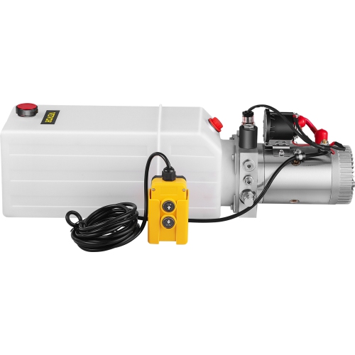 VEVOR Hydraulic 12V Pump Hydraulic Motor Hydraulic Power Unit, Dump Trailer Hydraulic Pump Single Acting Hydraulic Power Pack Electric Hydraulic Pump