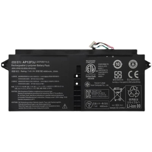 Nouvelle 4680&nbsp;mAh batterie 35&nbsp;Wh authentique pour ordinateur portatif 3&nbsp;J de 7,4&nbsp;V compatible avec les 3 ordinateurs Ultrabook
