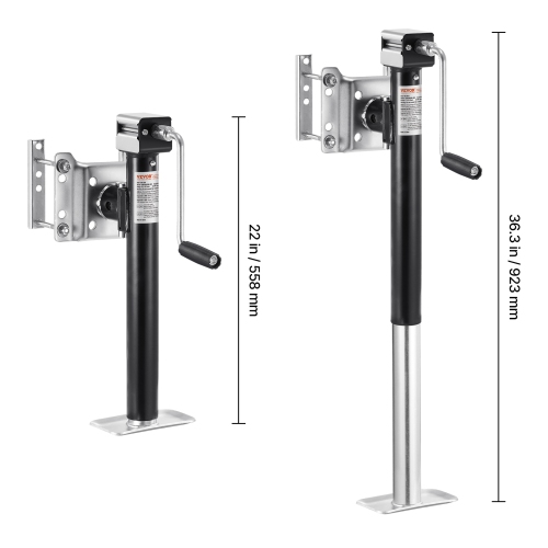 VEVOR 5000 lbs Trailer Jack, Dynamic Load Capacity, Heavy Duty Swivel Bolt-on Trailer Jack, 14.3" Lift Trailer Jack Stand with Handle for RV Trailer,