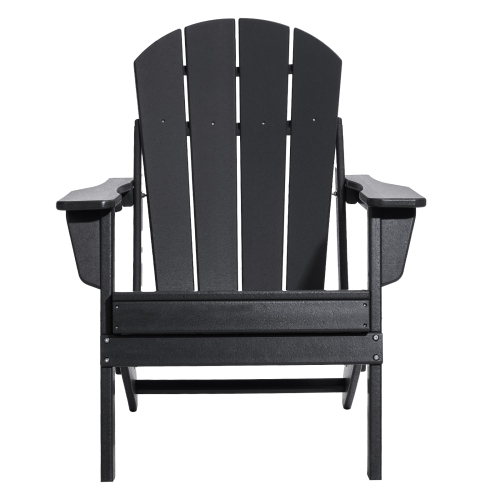 VEVOR Set of 2 Adirondack Chair Plastic, All-Weather Portable Folding Fire Pit Chair, Outdoor Adirondack Patio Chair with Cup Holder, with Relaxing