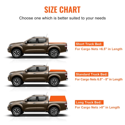 Filet d'arrimage VEVOR de 120 x 105&nbsp;po, filet d'arrimage robuste pour caisse de camion, 4 sangles réglables avec mousquetons et crochets en S,