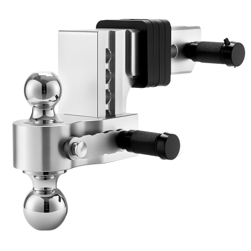 VEVOR 4-Inch Adjustable Trailer Hitch, Drop Hitch Ball Mount, Fit 2.5-Inch Receiver, Heavy Duty Aluminum Alloy Tow Hitch with 2" & 2-5/16" Balls,