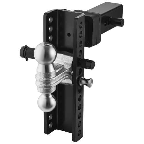 VEVOR 10" Adjustable Trailer Hitch, Drop Hitch Ball Mount, Fit 2.5" Receiver, Heavy Duty Trailer Tow Hitch with 2" & 2-5/16"Balls, 22000 lbs GTW,
