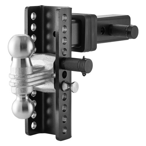 VEVOR 8" Adjustable Trailer Hitch, Drop Hitch Ball Mount, Fit 2.5" Receiver, Heavy Duty Trailer Tow Hitch with 2" & 2-5/16"Balls, 22000 lbs GTW,