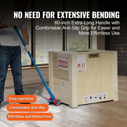 VEVOR 8818 lbs Capacity Pallet Buster, 60-Inch Handle, Q235 Carbon Steel, Heavy Duty Deck Wrecker Demolition Wood Pallet Tool Breaker Pry Bar Puller