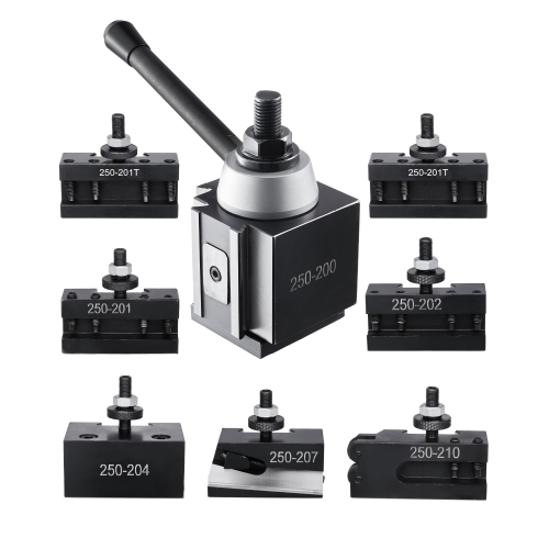VEVOR  8 PCs Quick Change Tool Post Set, Includes Lathe Tool Holders, Wedge Type Tool Post w Turning Tool Holder Accessories, for Mini Lathe & Metal