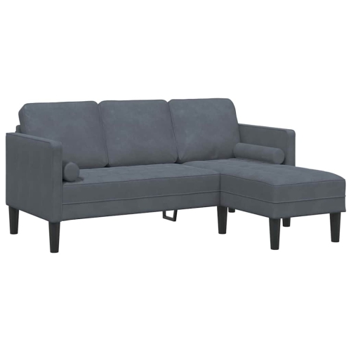 vidaXL Sofa Set 2 pcs Dark grey 173 x 131 x 67 cm Velvet