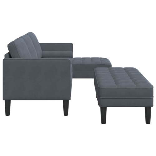 vidaXL Sofa Set 2 pcs Dark grey 173 x 131 x 67 cm Velvet